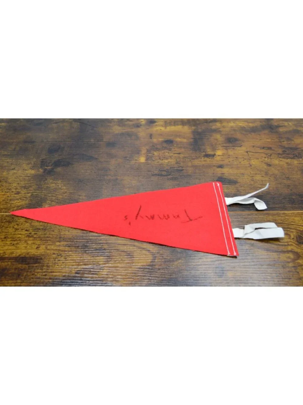 Vintage Santas Village Felt Pennant With Santas House Design 12 inches